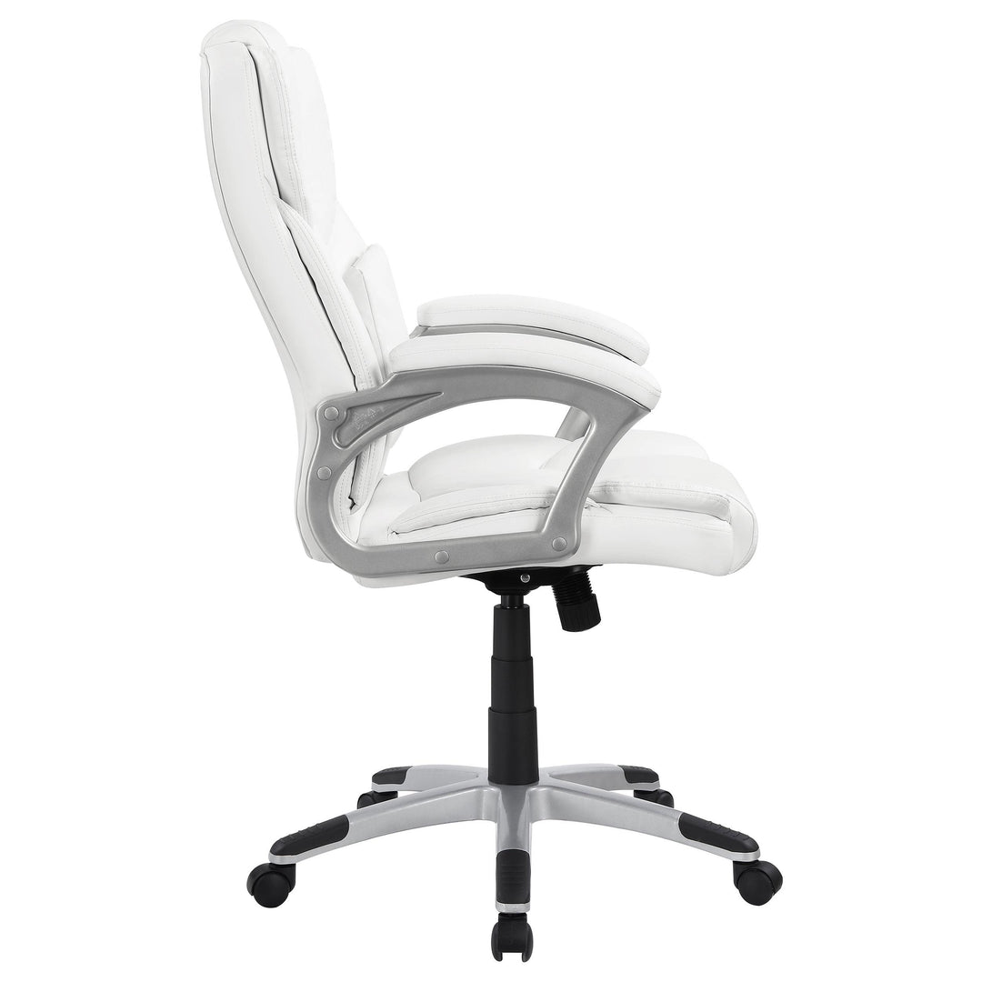 Coaster Furniture 801140 Kaffir Upholstered Adjustable Home Office Desk Chair White
