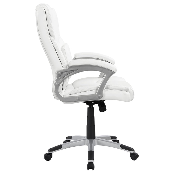 Coaster Furniture 801140 Kaffir Upholstered Adjustable Home Office Desk Chair White