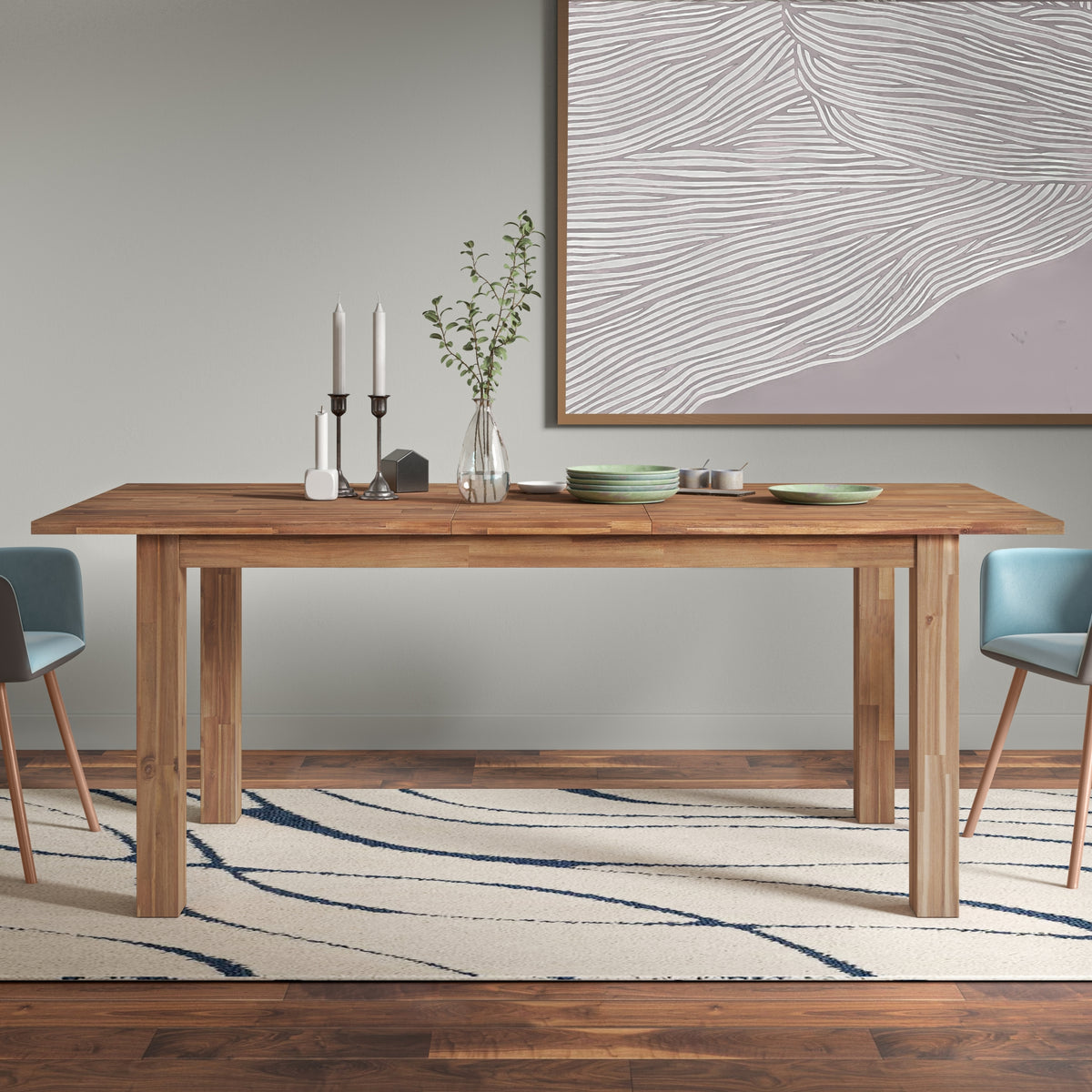 Bedford Butterfly Dining Table with 20" Extension - Brushed Brown - view 2