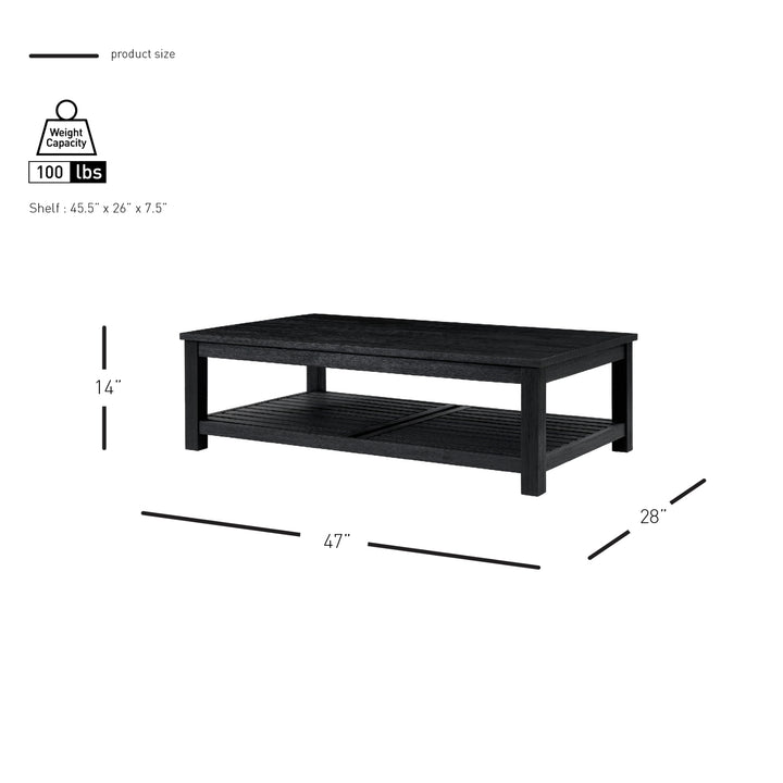 Tiburon Coffee Table - Alto Black - view 2