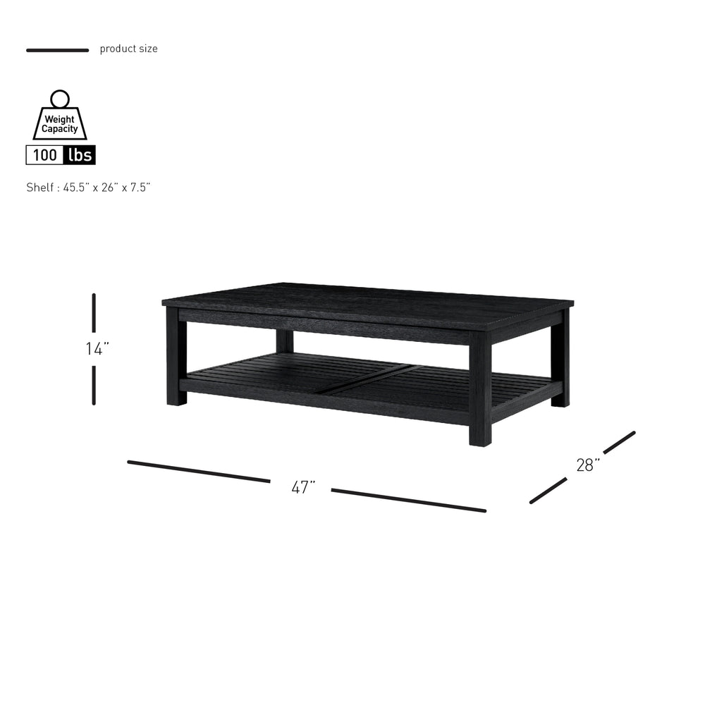 Tiburon Coffee Table - Alto Black - view 2