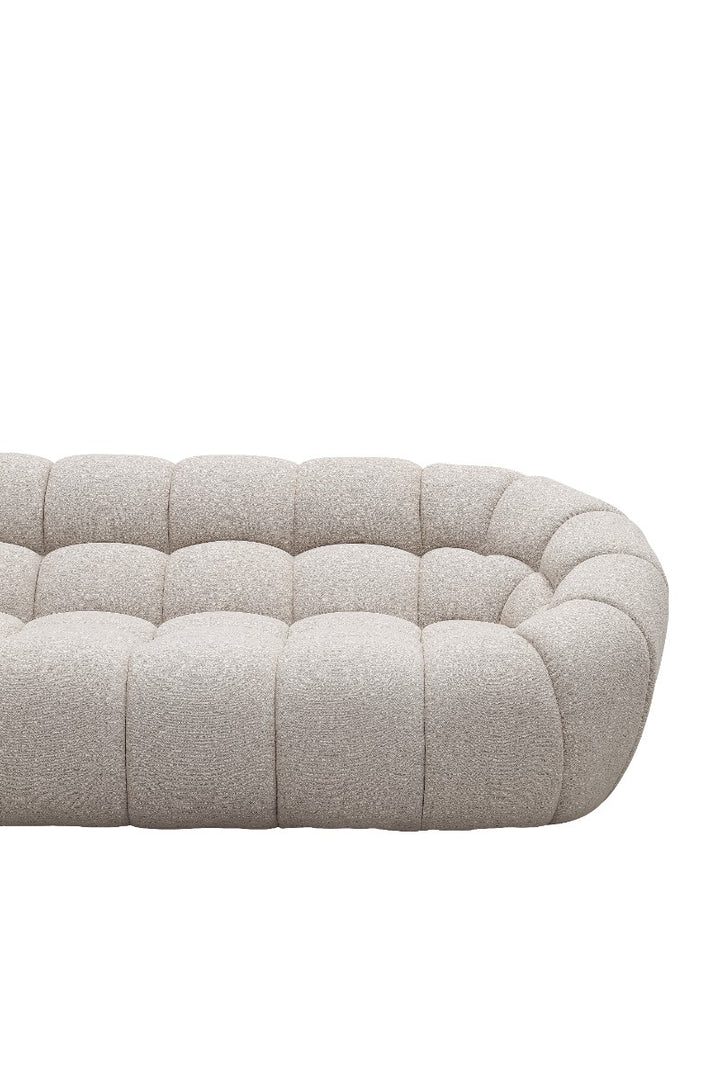 Yolonda - Modern Beige Curved Sectional Sofa