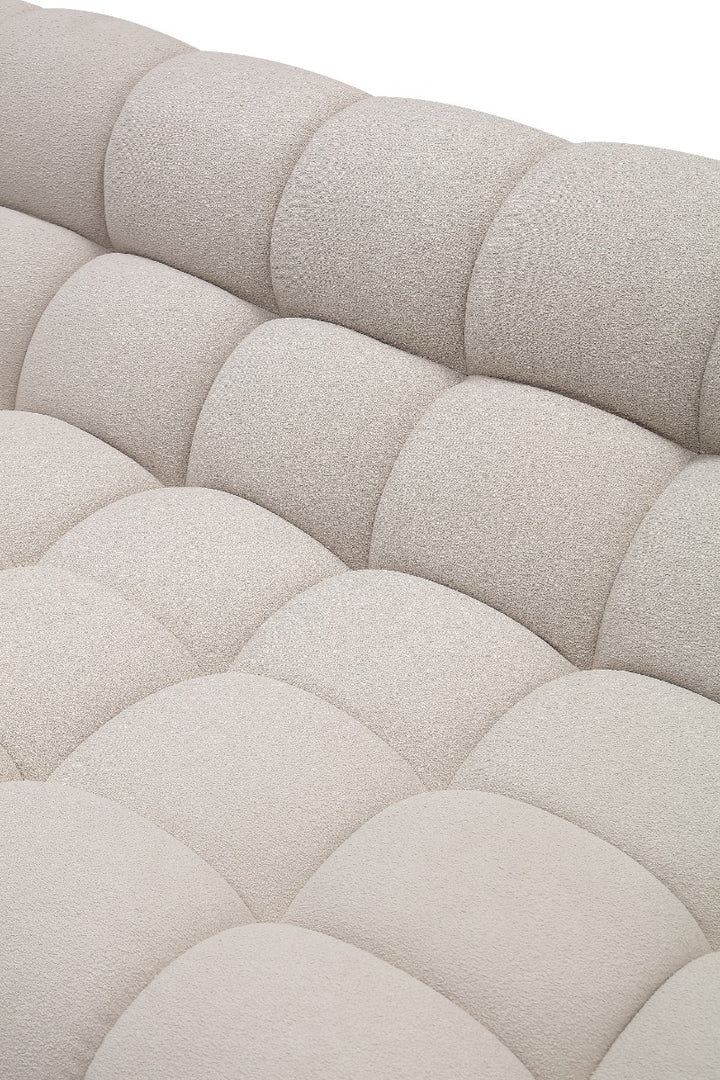 Yolonda - Modern Beige Curved Sectional Sofa