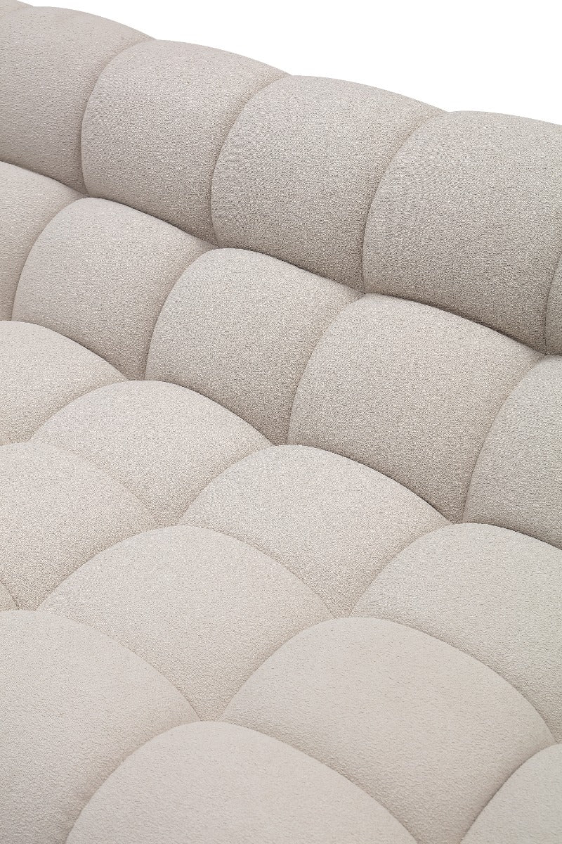 Yolonda - Modern Beige Curved Sectional Sofa
