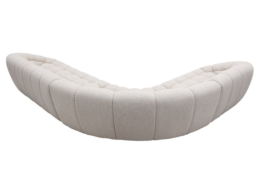 Yolonda - Modern Beige Curved Sectional Sofa