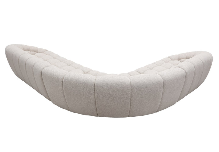 Yolonda - Modern Beige Curved Sectional Sofa