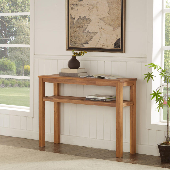 Tiburon Console Table with Shelf - Amber - view 2
