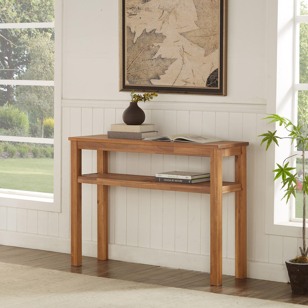 Tiburon Console Table with Shelf - Amber - view 2