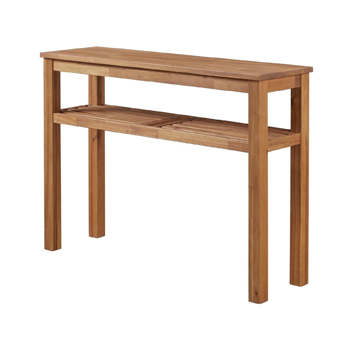 Tiburon Console Table with Shelf - Amber