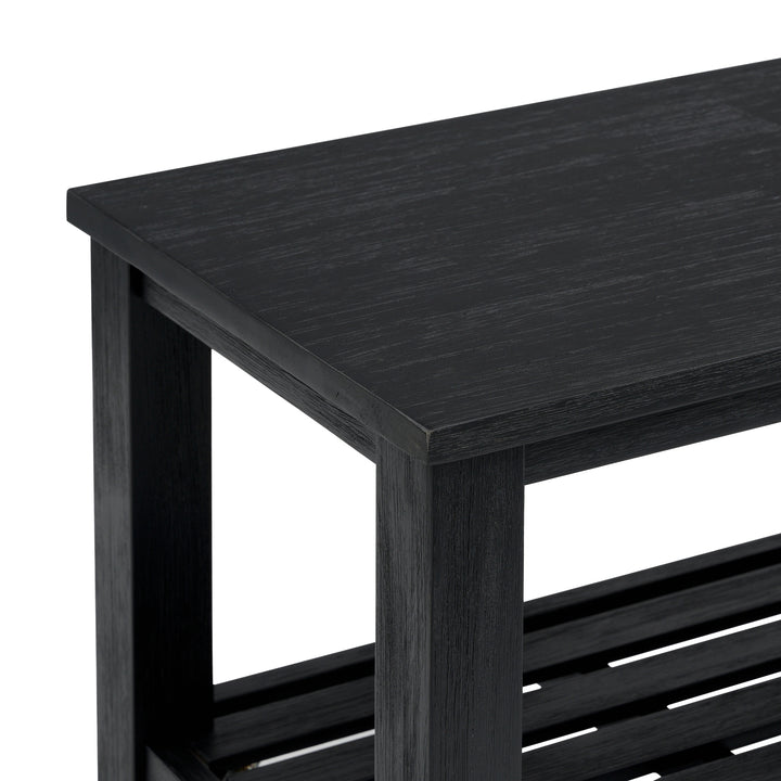 Tiburon Console Table with Shelf - Alto Black - view 8