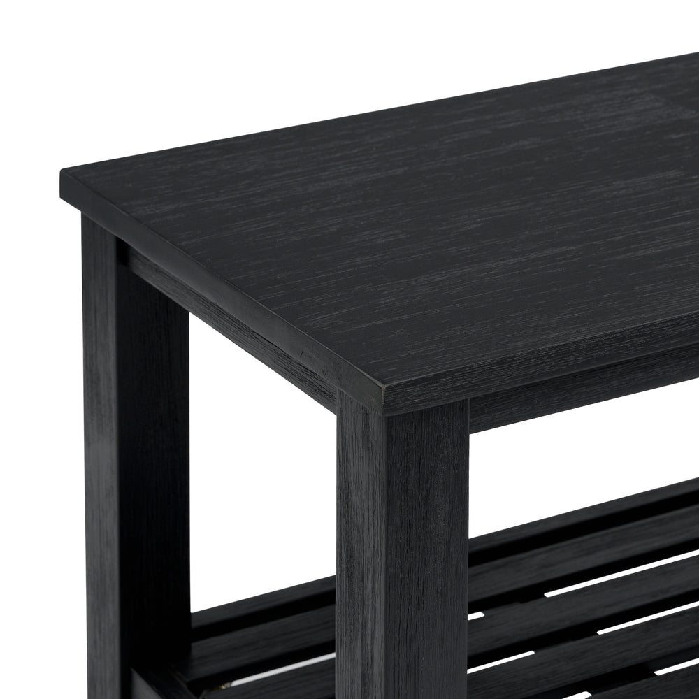 Tiburon Console Table with Shelf - Alto Black - view 8