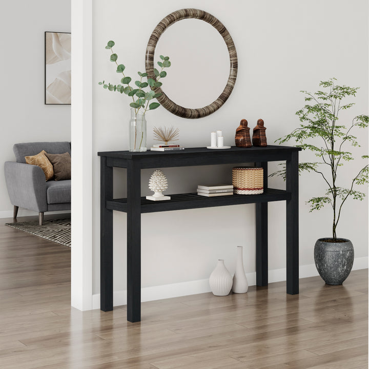 Tiburon Console Table with Shelf - Alto Black - view 3