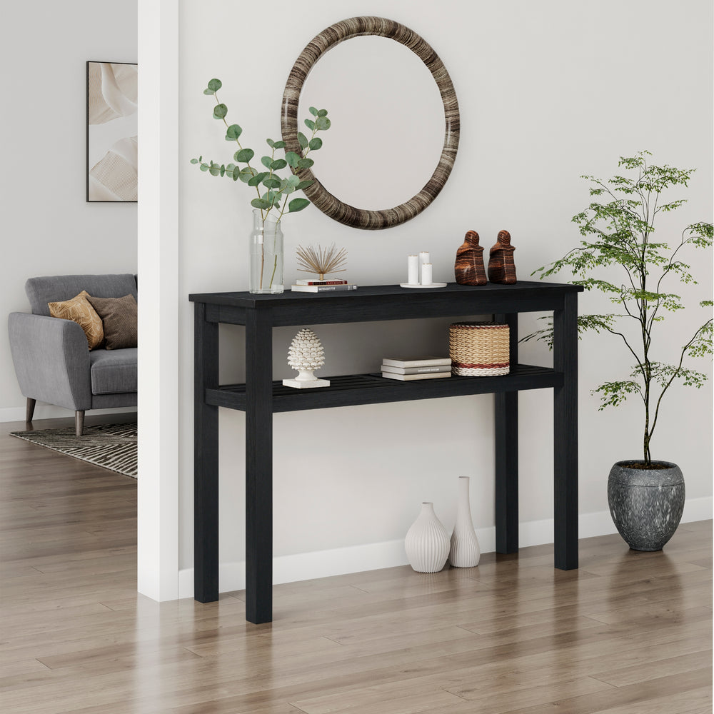 Tiburon Console Table with Shelf - Alto Black - view 3
