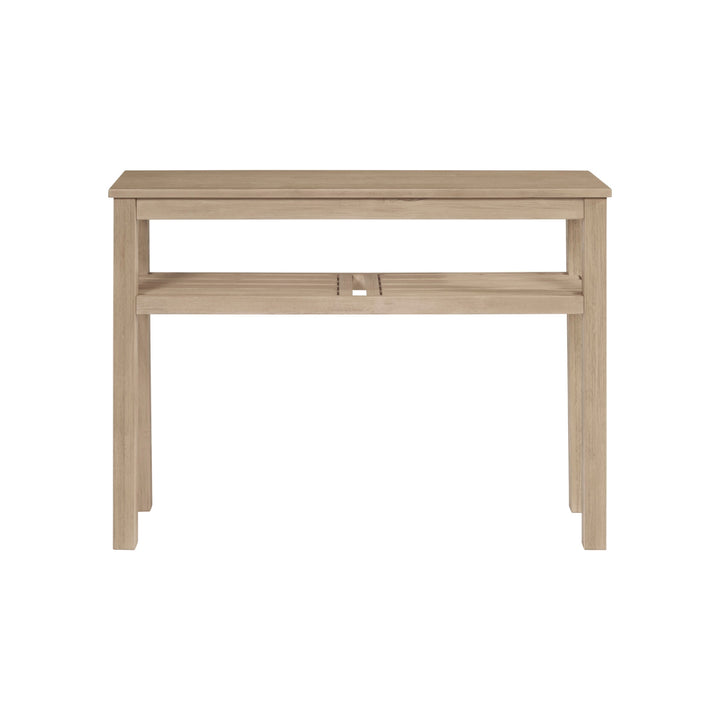 Tiburon Console Table with Shelf - Drifted Sand - view 3