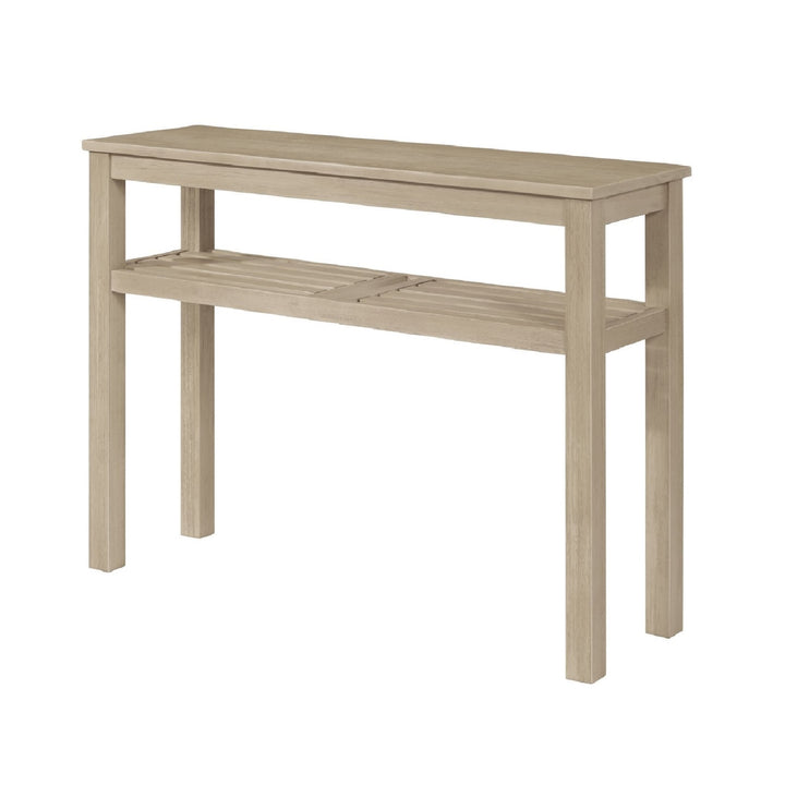 Tiburon Console Table with Shelf - Drifted Sand