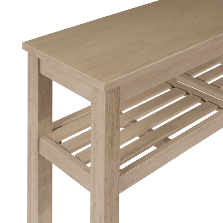 Tiburon Console Table with Shelf - Drifted Sand - view 6