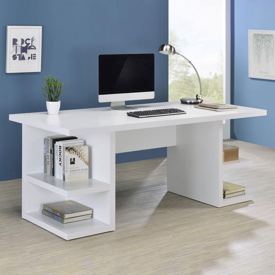 Coaster Furniture 801455 Alice 71-inch 4-shelf Engineered Wood Writing Desk White