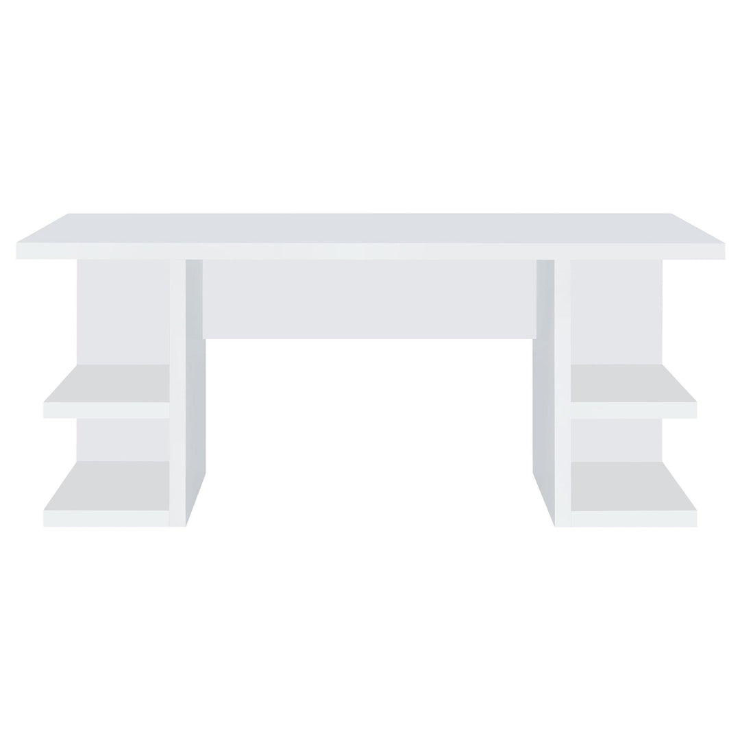 Coaster Furniture 801455 Alice 71-inch 4-shelf Engineered Wood Writing Desk White