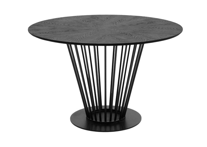 Conroy  Modern Black Round Dining Table