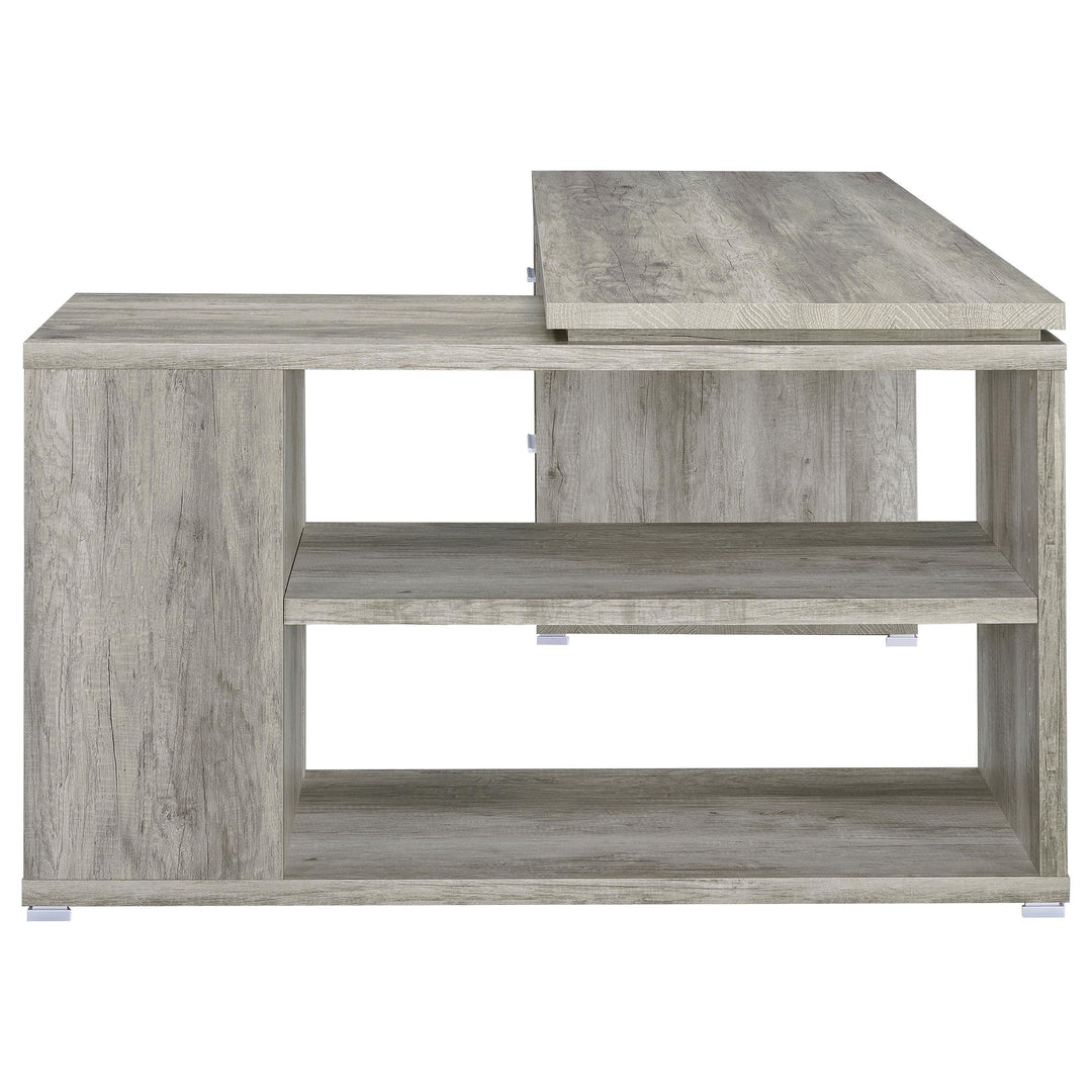 Coaster Furniture 801516 Yvette 60-inch 3-drawer L-Shape Computer Desk Grey Driftwood