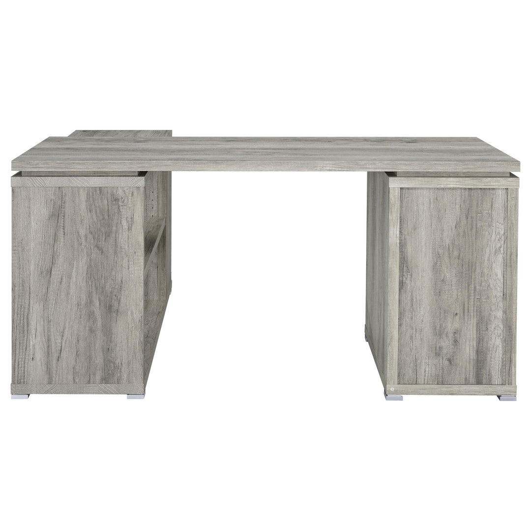 Coaster Furniture 801516 Yvette 60-inch 3-drawer L-Shape Computer Desk Grey Driftwood