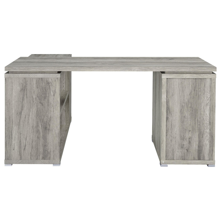 Coaster Furniture 801516 Yvette 60-inch 3-drawer L-Shape Computer Desk Grey Driftwood