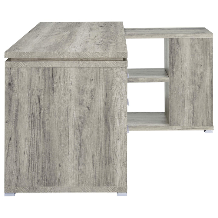 Coaster Furniture 801516 Yvette 60-inch 3-drawer L-Shape Computer Desk Grey Driftwood