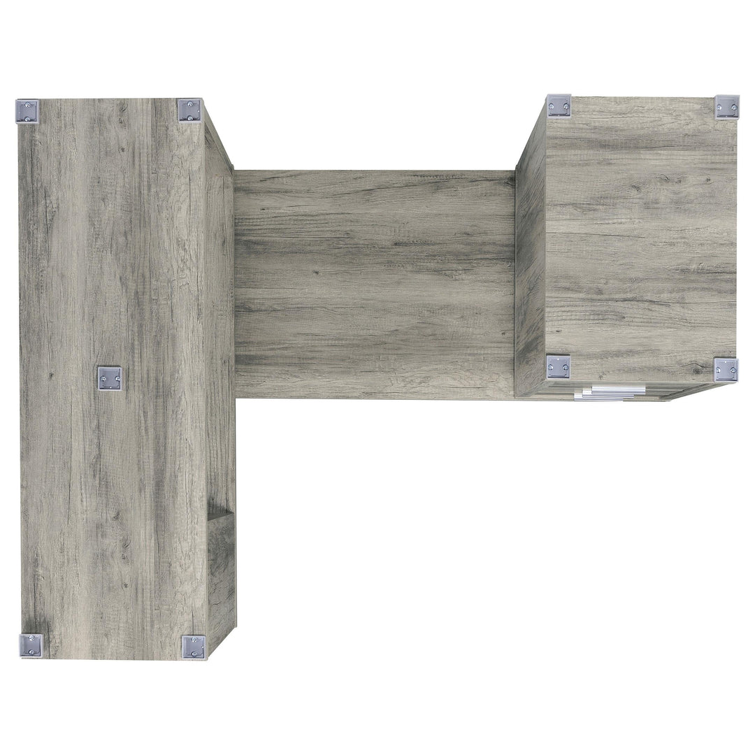 Coaster Furniture 801516 Yvette 60-inch 3-drawer L-Shape Computer Desk Grey Driftwood