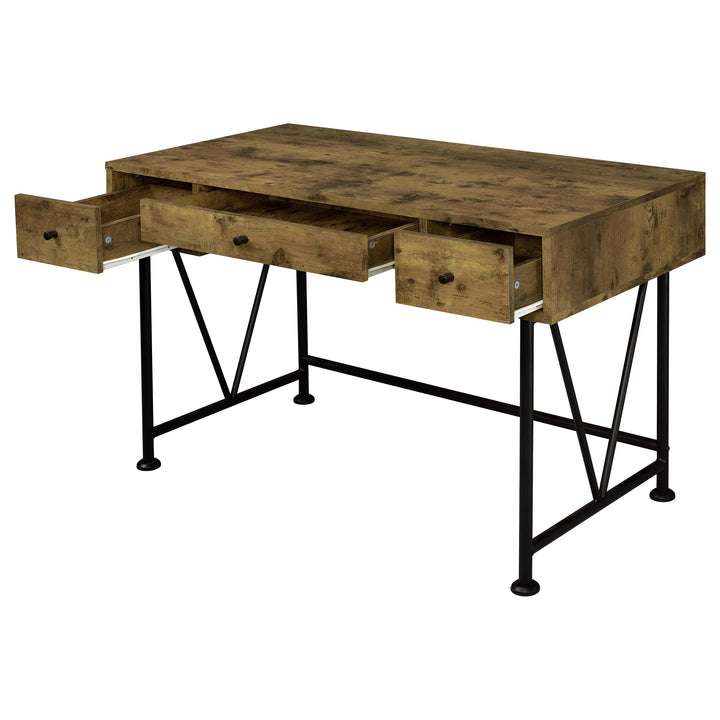 Coaster Furniture 801541 Analiese 47-inch 3-drawer Writing Desk Rustic Nutmeg