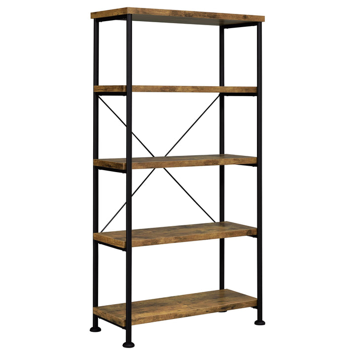 Coaster Furniture 801542 Analiese 63-inch 4-shelf Bookshelf Rustic Nutmeg