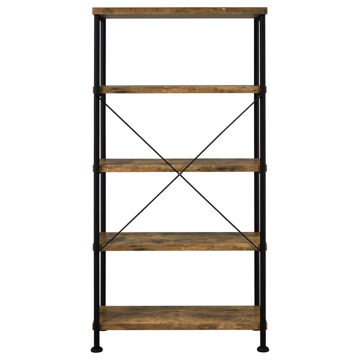 Coaster Furniture 801542 Analiese 63-inch 4-shelf Bookshelf Rustic Nutmeg