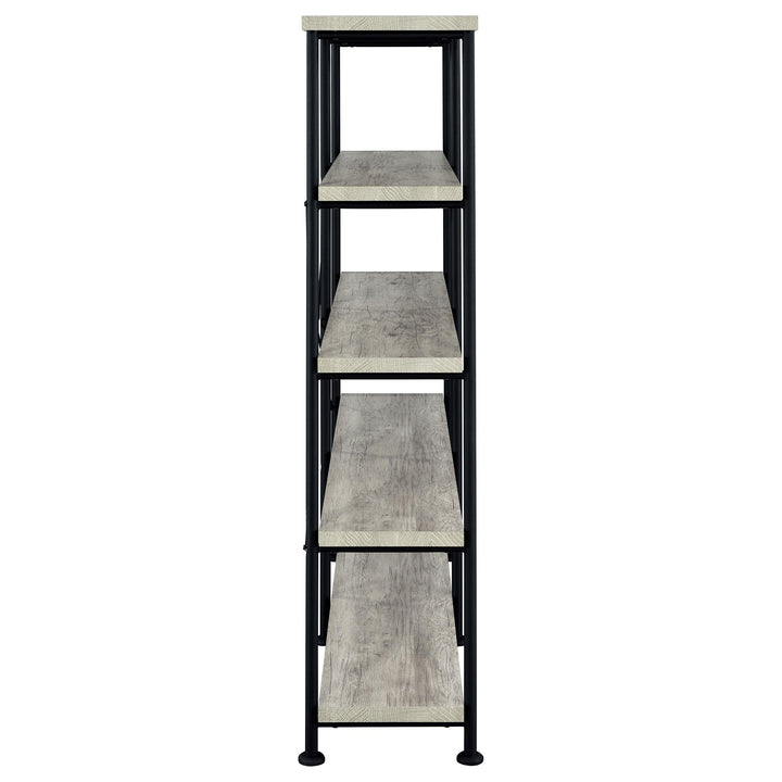 Coaster Furniture 801544 Analiese 63-inch 4-shelf Double Bookshelf Grey Driftwood