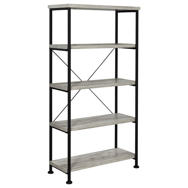 Coaster Furniture 801546 Analiese 63-inch 4-shelf Bookshelf Grey Driftwood
