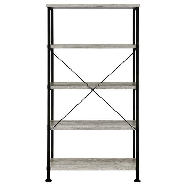 Coaster Furniture 801546 Analiese 63-inch 4-shelf Bookshelf Grey Driftwood