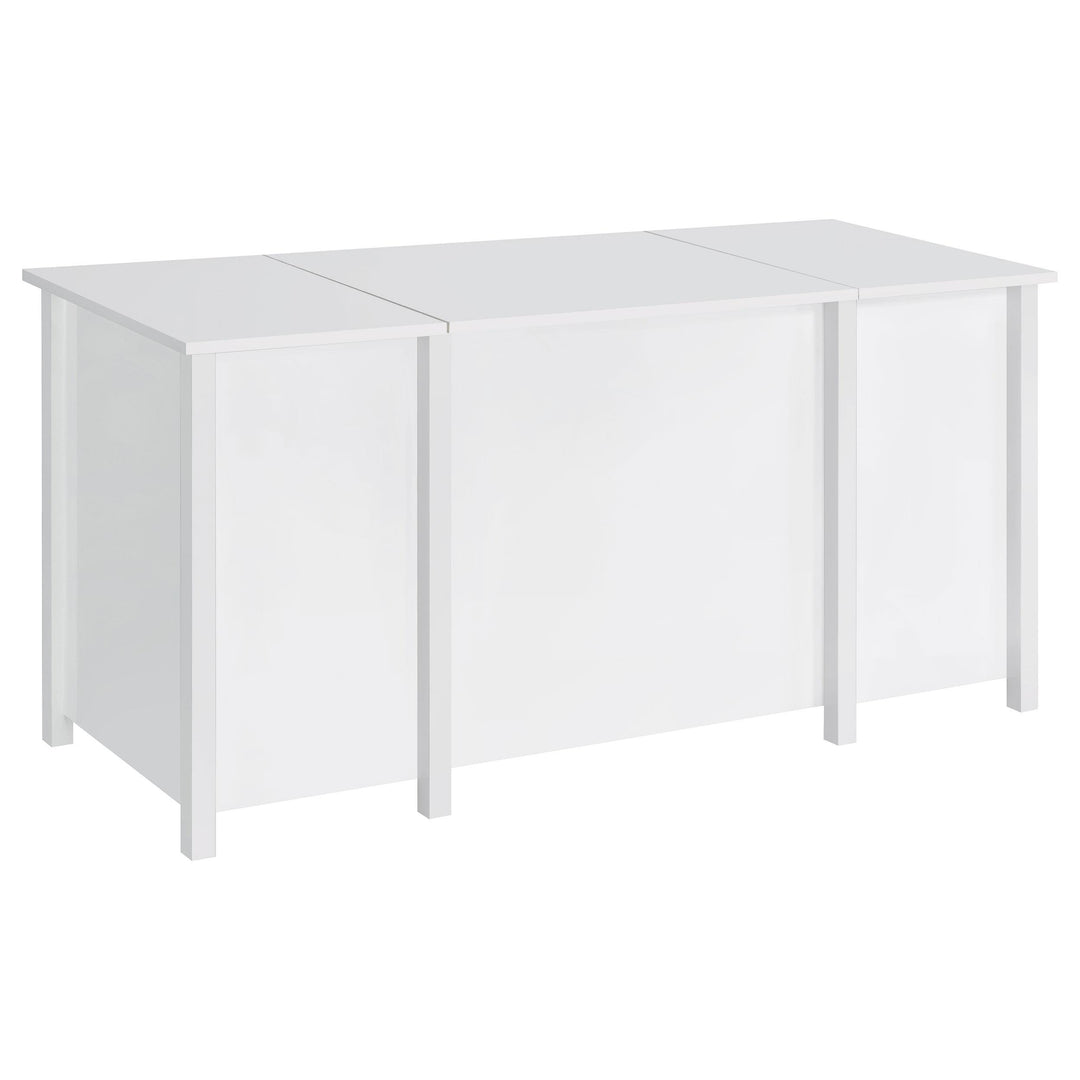 Coaster Furniture 801573 Dylan 60-inch 4-drawer Lift Top Office Desk White High Gloss