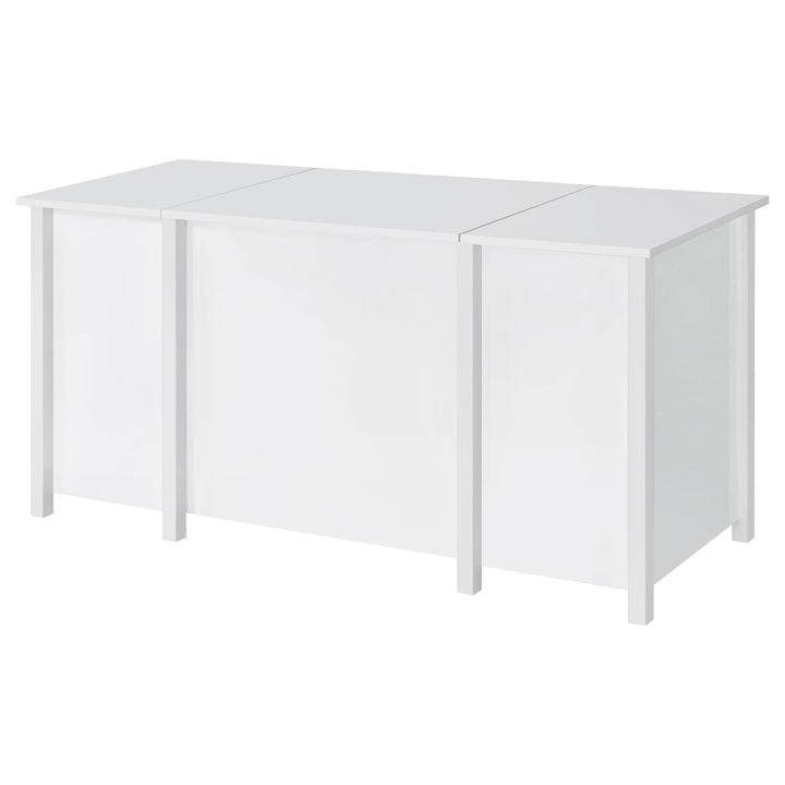 Coaster Furniture 801573 Dylan 60-inch 4-drawer Lift Top Office Desk White High Gloss