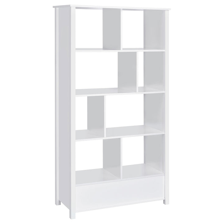 Coaster Furniture 801574 Dylan 68-inch 4-shelf Storage Bookshelf White High Gloss