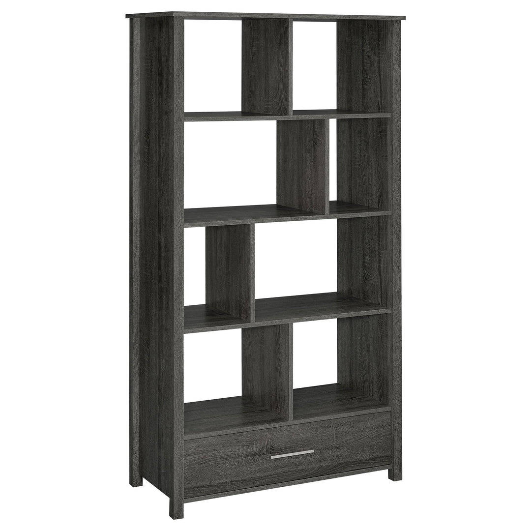 Coaster Furniture 801577 Dylan 68-inch 4-shelf Storage Bookshelf Weathered Grey
