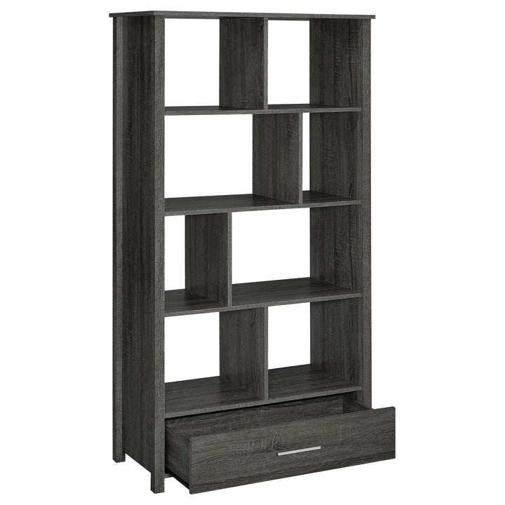 Coaster Furniture 801577 Dylan 68-inch 4-shelf Storage Bookshelf Weathered Grey