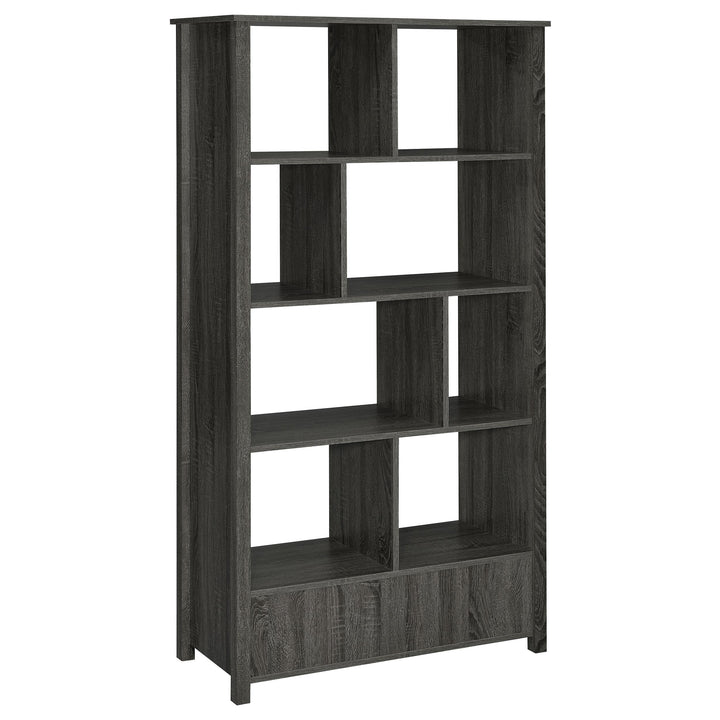 Coaster Furniture 801577 Dylan 68-inch 4-shelf Storage Bookshelf Weathered Grey