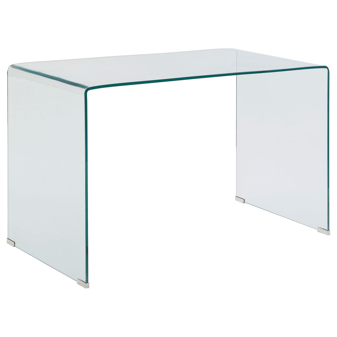 Coaster Furniture 801581 Ripley 47-inch Tempered Bent Glass Writing Desk Clear