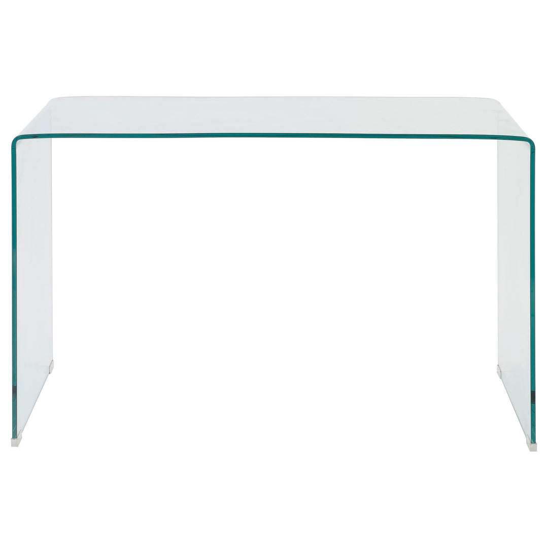 Coaster Furniture 801581 Ripley 47-inch Tempered Bent Glass Writing Desk Clear