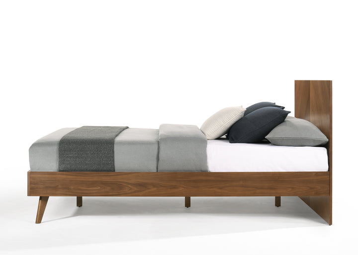 Kamela -Modern Walnut EK Bed