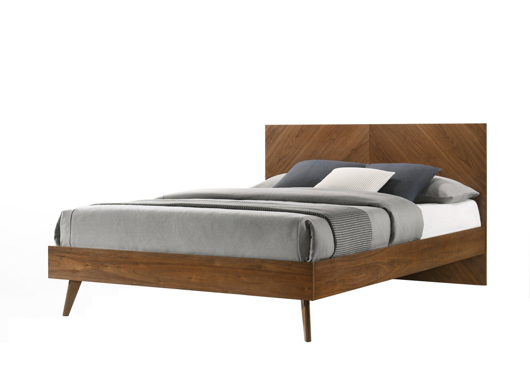 Kamela -Modern Walnut Bed