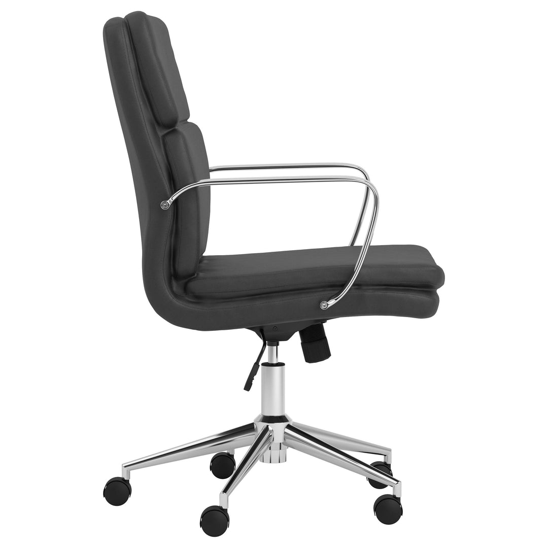 Coaster Furniture 801765 Ximena Upholstered Adjustable Mid Back Office Chair Black
