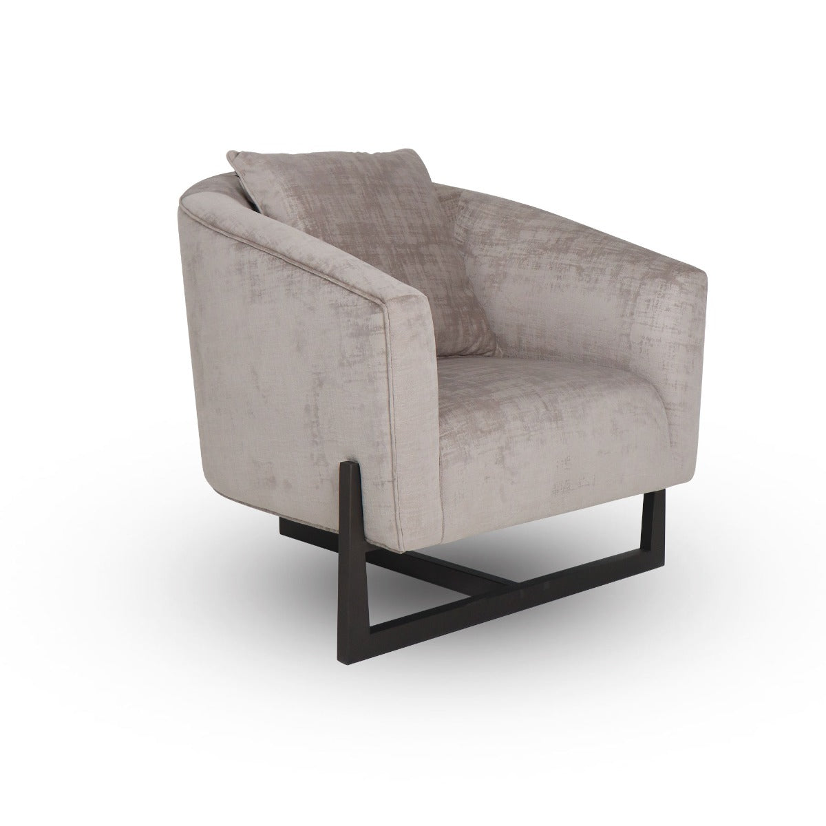 Forbis - Contemporary Grey Fabric Accent Chair