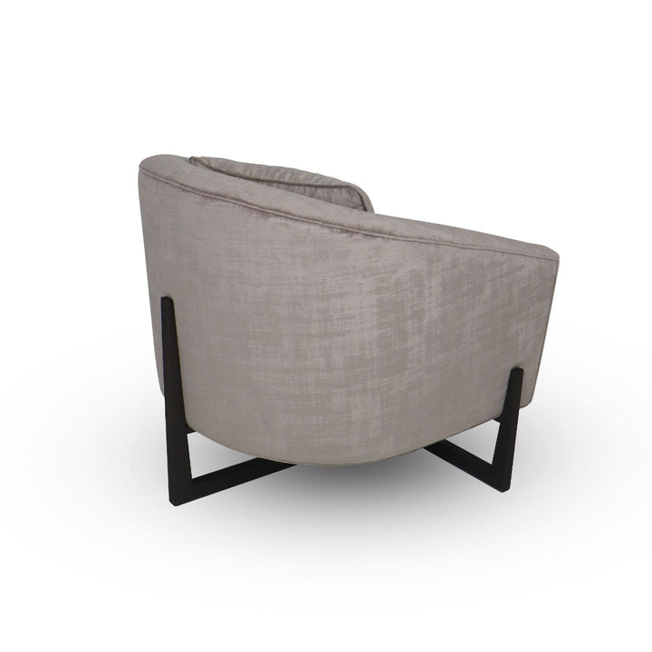 Forbis - Contemporary Grey Fabric Accent Chair
