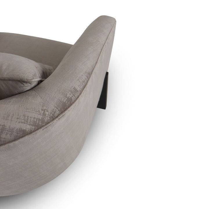 Forbis - Contemporary Grey Fabric Accent Chair