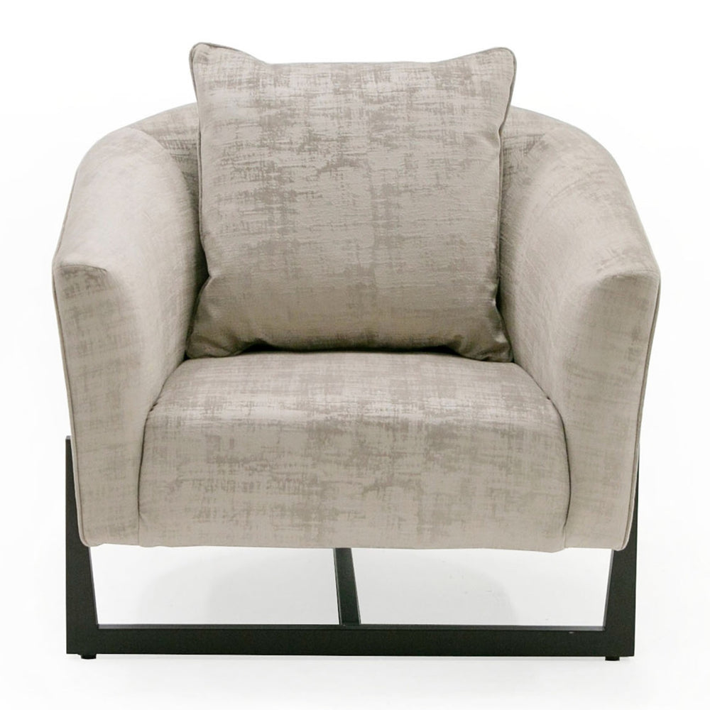 Forbis - Contemporary Grey Fabric Accent Chair - View 4