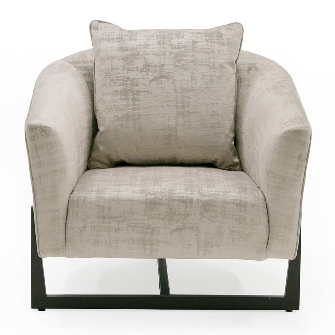 Forbis - Contemporary Grey Fabric Accent Chair